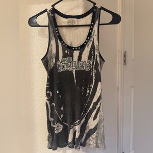 Skinny Minnie Studded Tank Size Large Y2K